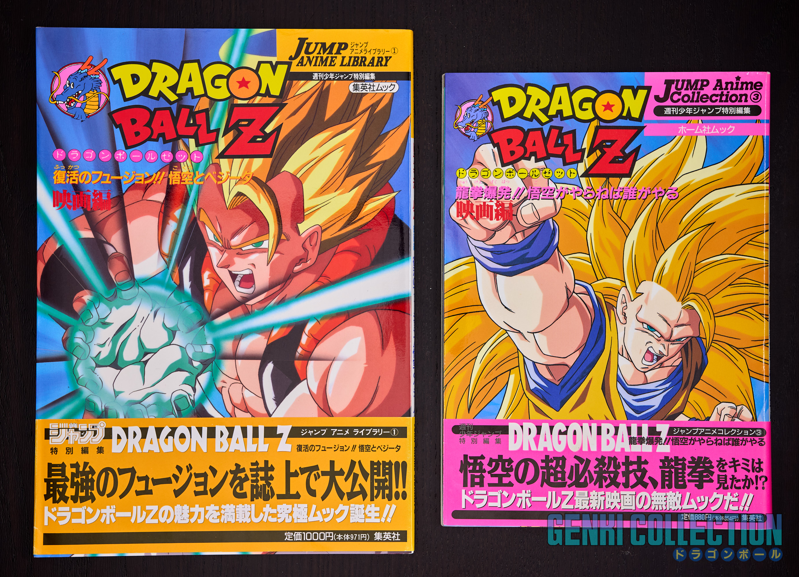 Set of 2 Dragon Ball Z first edition artbooks Jump Anime Library and Jump Anime Collection with Obi (1995)